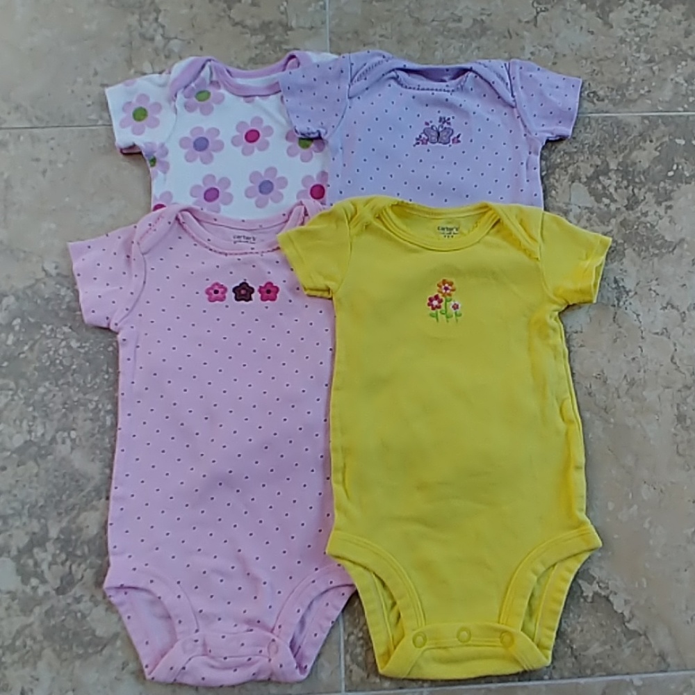 Set of 4 Carter's 3m onesies